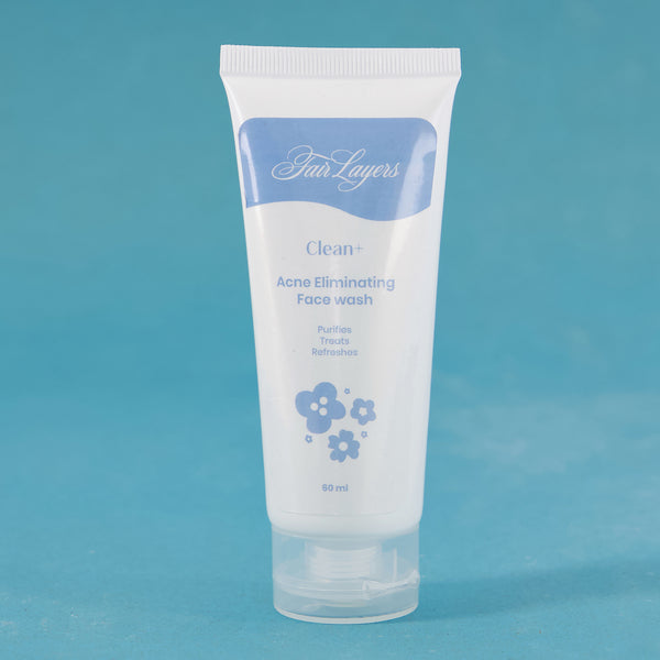 Clean+ Acne Eliminating Face Wash 60ml.